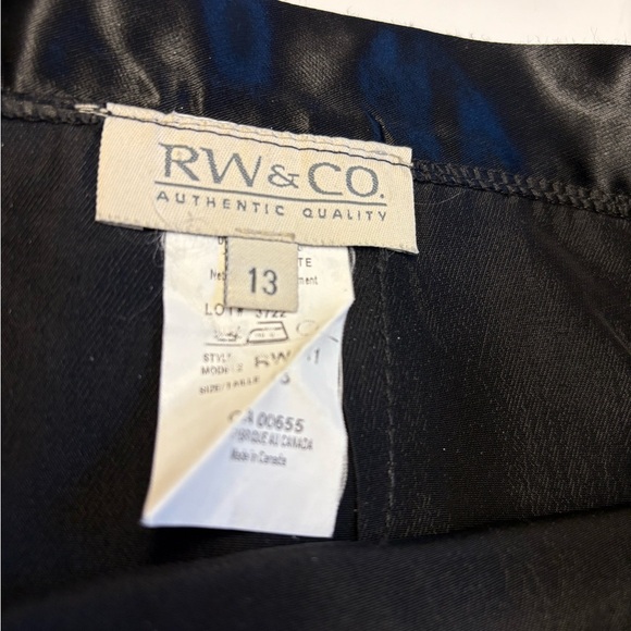 RW&CO. Black Pencil Skirt Knee-length for Work black ribbon waist size Small - Picture 4 of 9